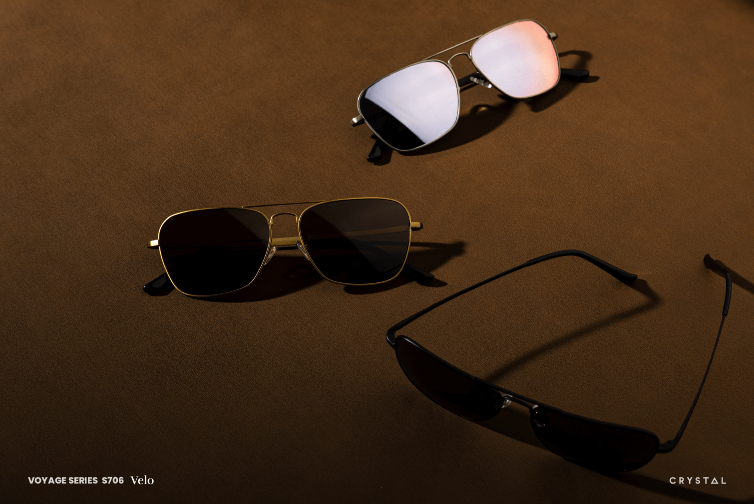 Velo 方形飛行員款式｜2024 VOYAGE｜CRYSTAL增艷太陽眼鏡